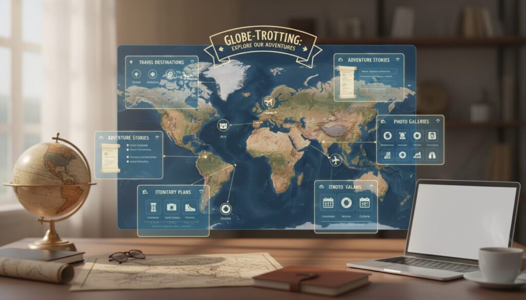 Carte complète du site et du blog Globe-Trotting : Explorez nos aventures